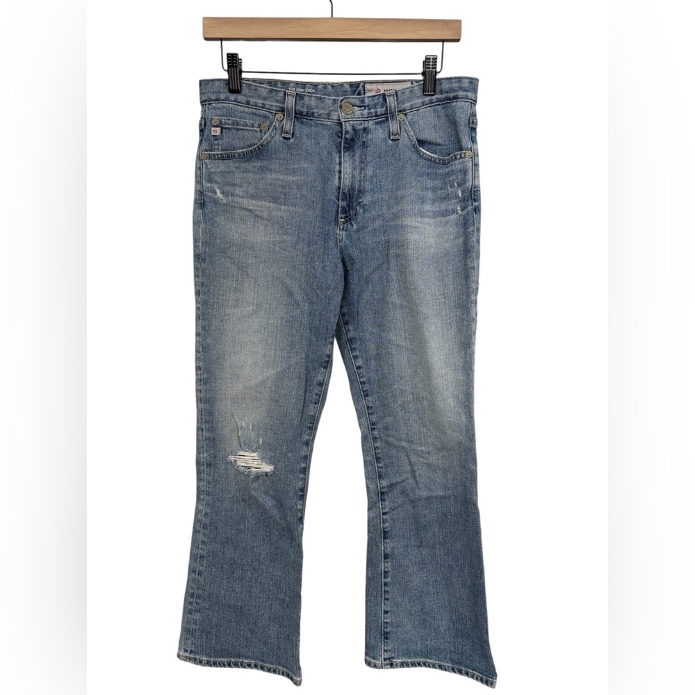 AG Adriano Goldschmied The Jodi Crop High Rise Slim‎ Flare Jeans Blue 29R